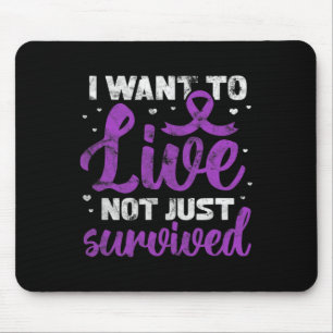 Warrior I Want To Live Not Just Survived Grunge  Mouse Pad