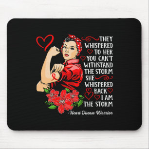 Warrior I Wear Red To Fight Heart Disease Awarenes Mouse Pad