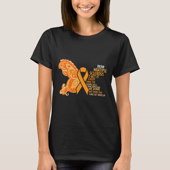 Warrior I'm Doing Well Multiple Sclerosis Awarenes T-Shirt (Front)