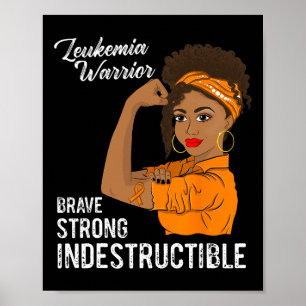Warrior Indestructible Cancer Survivor Awareness Poster