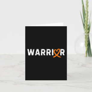 Warrior Kidney Cancer Fighter Love Heart Orange Ri Card