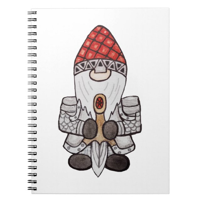 Warrior Knight Gnome  Notebook (Front)
