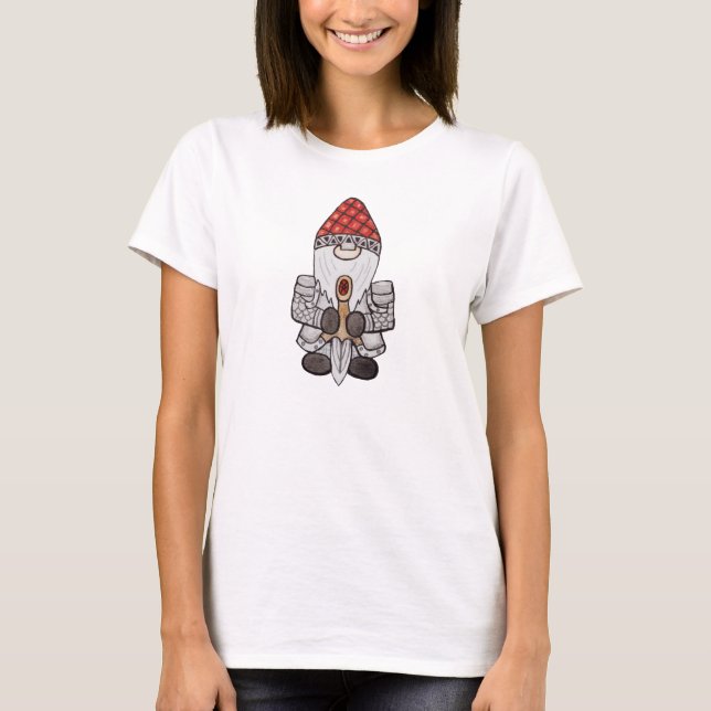 Warrior Knight Gnome  T-Shirt (Front)