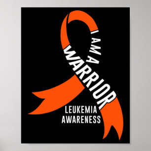 Warrior Leukaemia Awareness Blood Cancer Chemother Poster