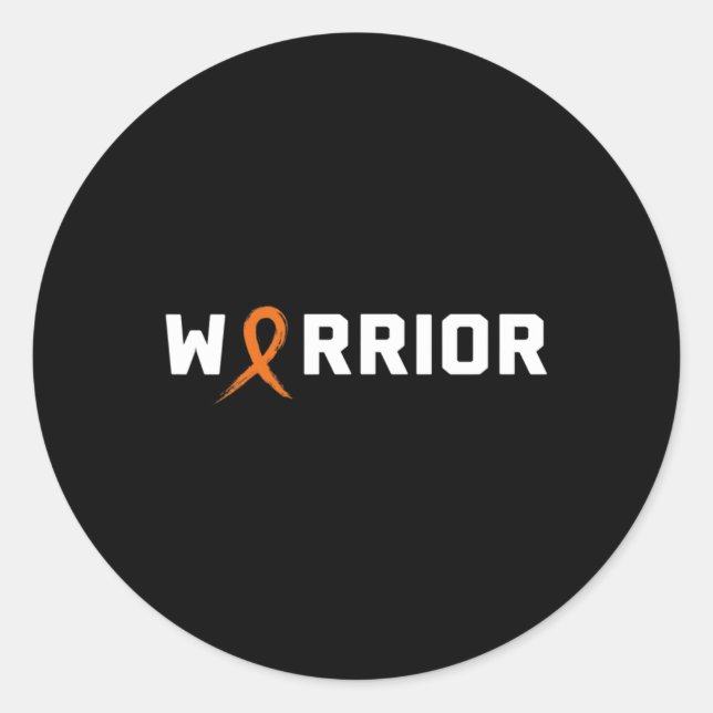 WARRIOR LEUKEMIA SHIRT - Blood Cancer Awareness  Classic Round Sticker (Front)