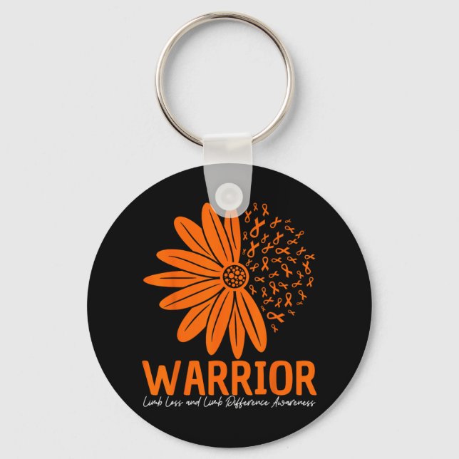 Warrior Limb Loss &amp; Limb Difference Awareness  Key Ring (Front)