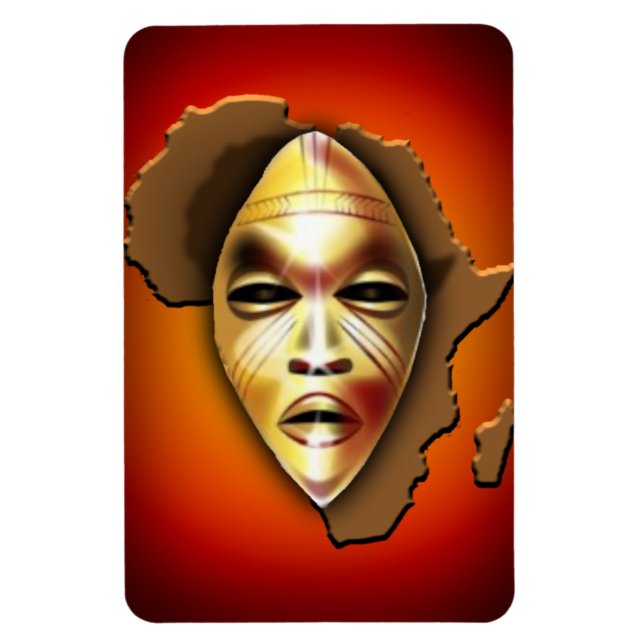 Warrior Mask Magnet (Vertical)