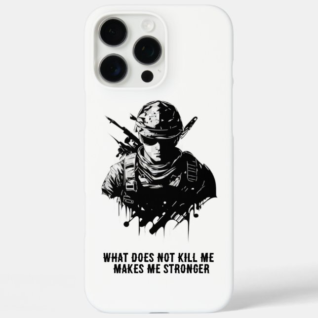 Warrior Mindset Soldier Phone Case (Back)
