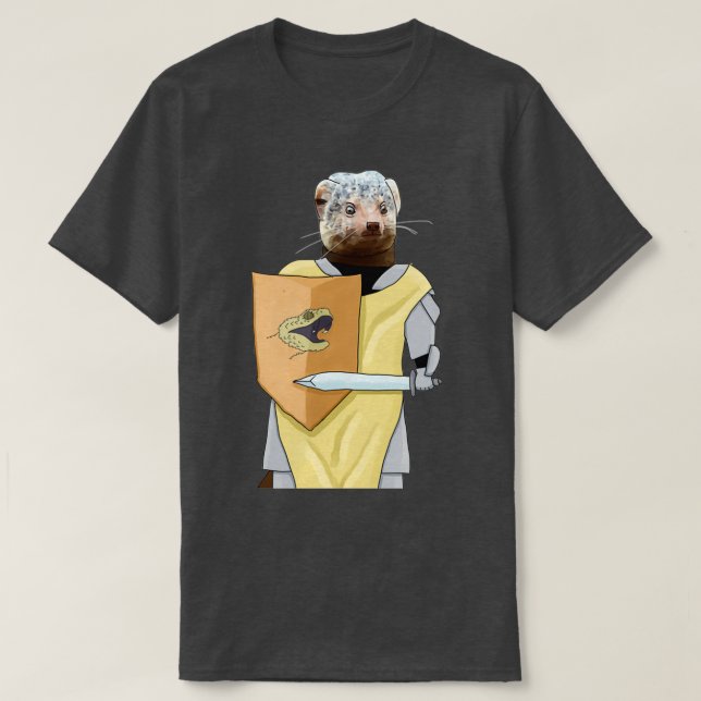 Warrior Mongoose Knight  T-Shirt (Design Front)
