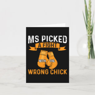 Warrior Ms Picked A Fight Multiple Sclerosis Aware Card