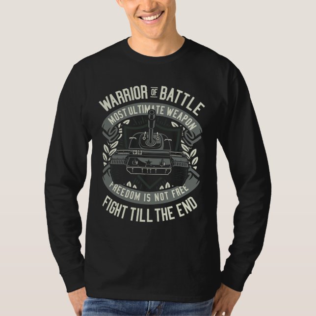 Warrior of Battle Tank T-Shirt (Front)