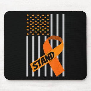 Warrior Orange Ribbon Leukaemia Cancer Awareness Mouse Pad