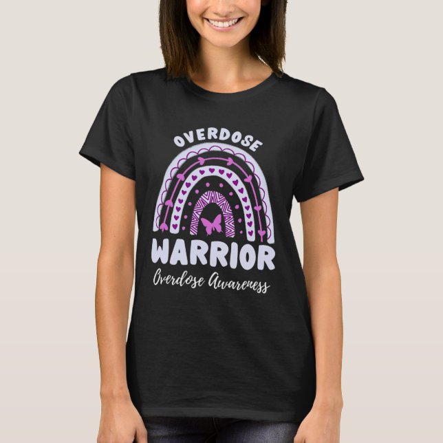 Warrior Overdose Awareness Rainbow 2  T-Shirt (Front)