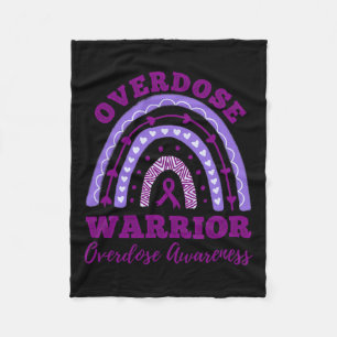Warrior Overdose Awareness Rainbow Fleece Blanket