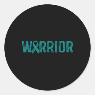 Warrior Polycystic Kidney Disease Awareness Classic Round Sticker