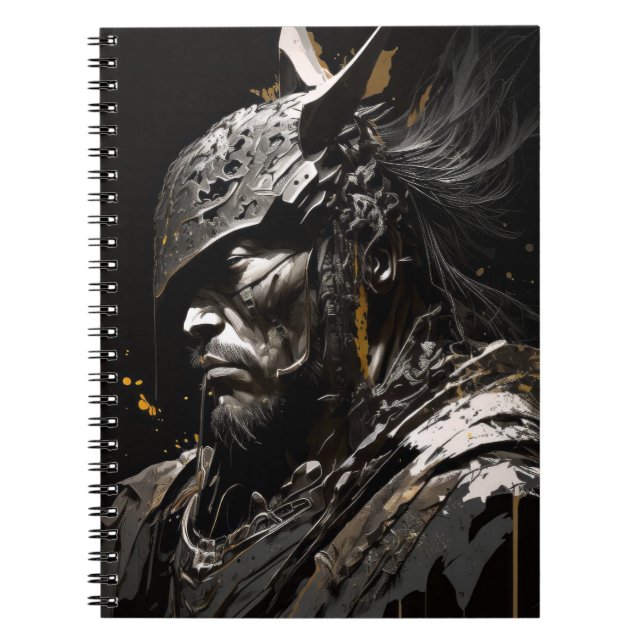 Warrior Portrait Fantasy Painting Dark Character  Notebook (Front)