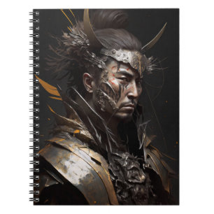 Warrior Portrait Fantasy Painting Dark Character  Notebook
