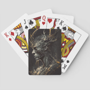 Warrior Portrait Fantasy Painting Dark Character  Playing Cards