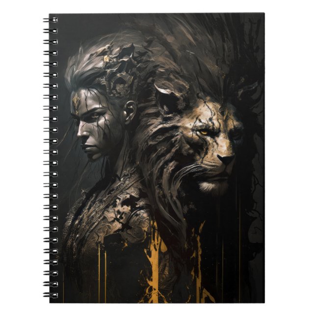 Warrior Portrait Fantasy Painting Wild Spirit Notebook (Front)