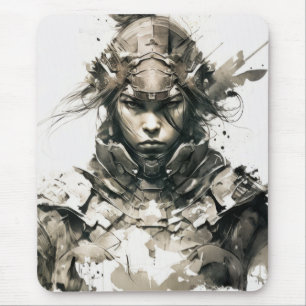 Warrior Portrait Painting Historic Adventure Mouse Pad