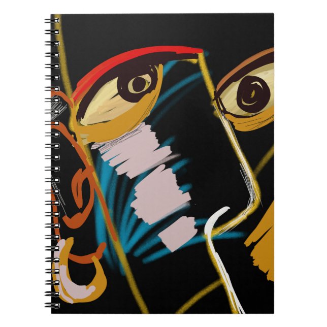 Warrior Portrait: Primitive Oil Abstraction Notebook (Front)
