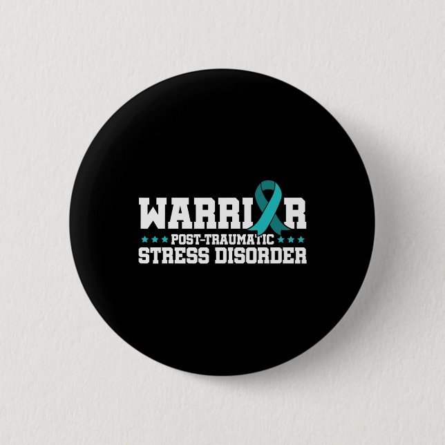 Warrior Post-traumatic Stress Disorder Awareness M 6 Cm Round Badge (Front)