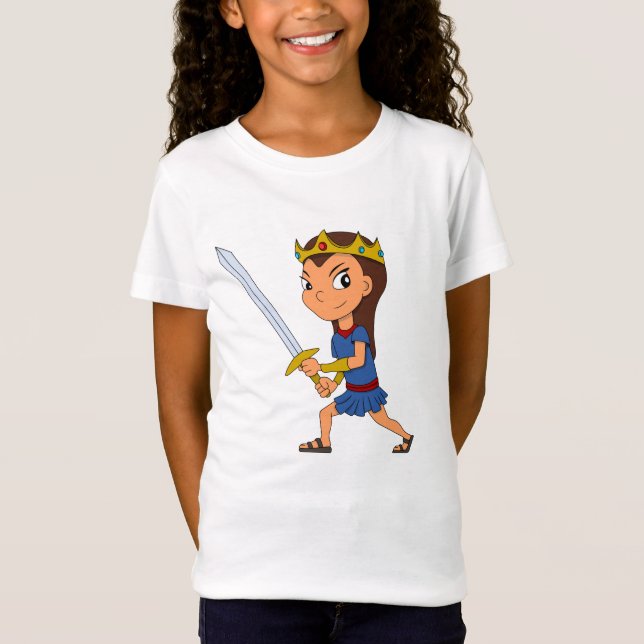 Warrior princess cartoon T-Shirt (Front)