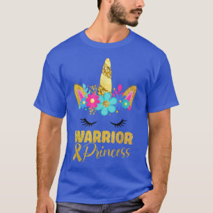 Warrior Princess Childhood Cancer Yellow Ribbon Un T-Shirt
