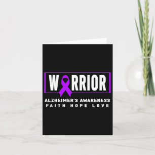Warrior - Purple Ribbon Heimer’s Awareness Card