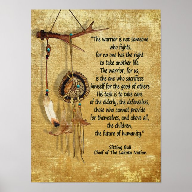 Warrior quote Dream-Catcher motivational Poster (Front)