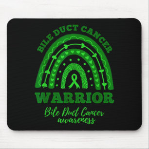 Warrior Rainbow Bile Duct Cancer Awareness Mouse Pad