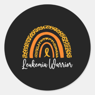Warrior Rainbow Orange Classic Round Sticker