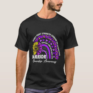 Warrior Rainbow Purple Ribbon Overdose Awareness T-Shirt