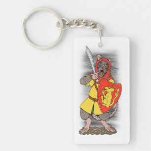 Warrior Rat with Falchion Key Ring