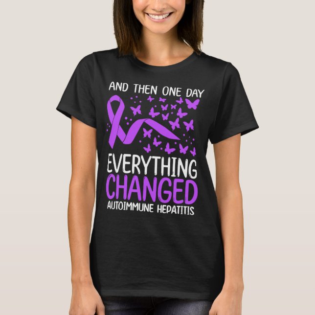 Warrior Ribbon Autoimmune Hepatitis Awareness T-Shirt (Front)