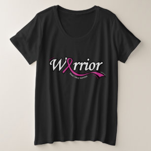 Warrior/Ribbon...Breast Cancer Plus Size T-Shirt