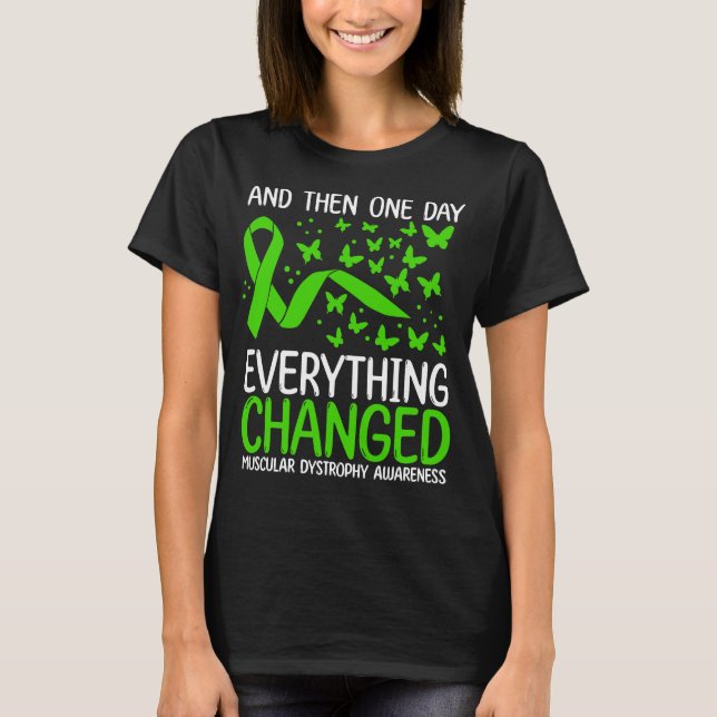 Warrior Ribbon Fight Muscular Dystrophy Awareness T-Shirt (Front)