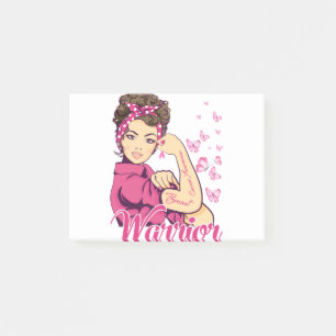Warrior Rosie Riveter Breast Cancer Awareness Post-it Notes