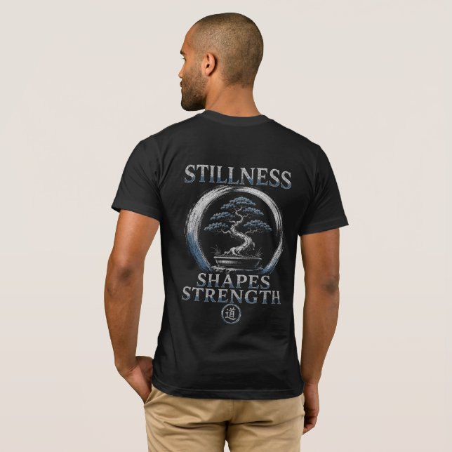 Warrior’s Path Stillness Shapes Strength T-Shirt (Back Full)
