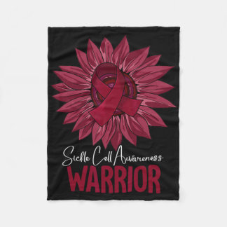 Warrior Sickle Cell Awareness Fleece Blanket