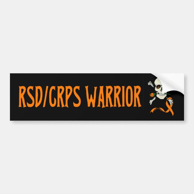 Warrior/Skull...RSD/CRPS Bumper Sticker (Front)