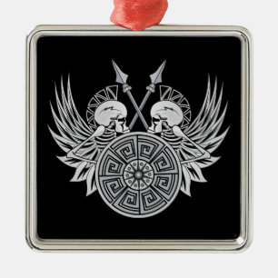 Warrior Skulls Metal Tree Decoration