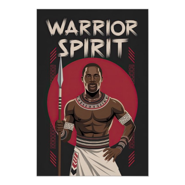Warrior Spirit – African Heritage Poster (Front)