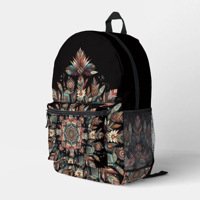 Warrior Spirit  Printed Backpack (Back Corner Right)