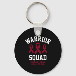Warrior Squad - Sickle Cell Awareness Month Burgun Key Ring