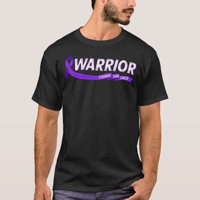 Warrior stronger than cancer pancreatic cancer T-Shirt (Front)