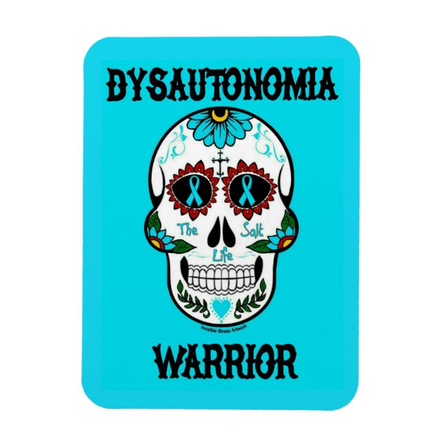 Warrior/Sugar skull...Dysautonomia Magnet (Vertical)