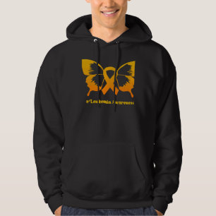 Warrior Support Squad A Orange Butterfly Leukemia  Hoodie