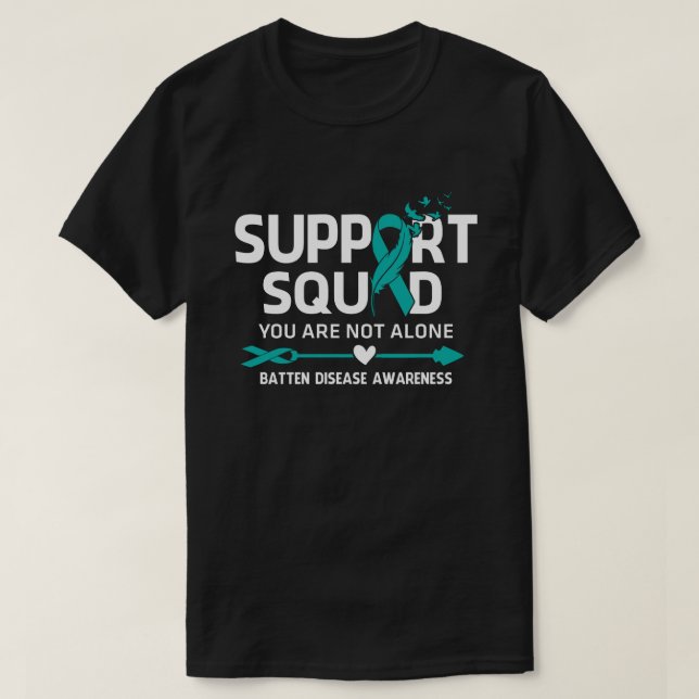 Warrior Support Squad Batten Disease Awareness Fea T-Shirt (Design Front)