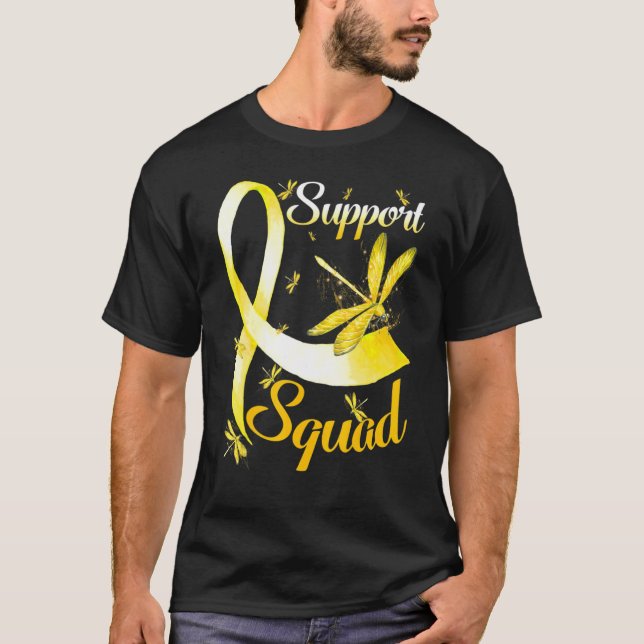Warrior Support Squad Dragonfly Obesity Awareness T-Shirt (Front)